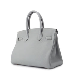 Hermes Birkin 30 Blue Glacier Togo T stamp HERMES handbag women's — Like New