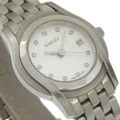 Gucci 5500L Stainless Steel Quartz Analog Watch with White Mother-of-Pearl Dial for Women — Good