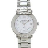 CHARRIOL Columbus CCR38D Stainless Steel Diamond Silver White Dial Men's Watch — Very Good