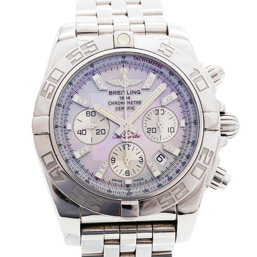 Breitling Chronomat 44 Mother-of-Pearl AB0110 Gray Dial Men's Watch — Good