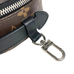 LOUIS VUITTON M46273 Monogram Audio Case Bag, Round Handbag, Canvas, Men's/Women's, Brown — Like New