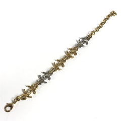 CHANEL B26P CC Coco Mark Chain Bracelet, Bicolor Accessory, Metal Women's, Gold — Like New