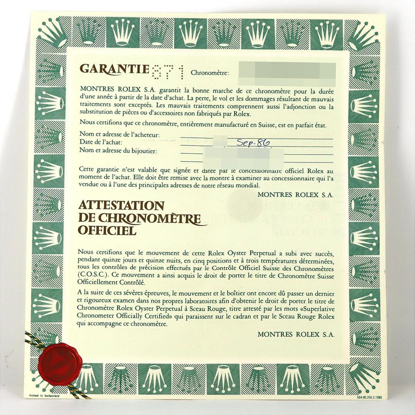 Rolex Datejust 69173 SSxYG Automatic Watch