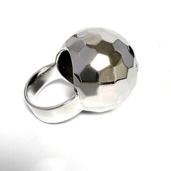 Chanel Women's Mirror Ball Ring, Silver — Like New