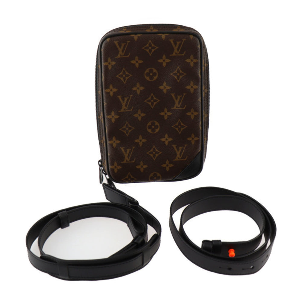 LOUIS VUITTON Solar Ray Utility Side Bag Shoulder M44477 Monogram Canvas Leather Brown Black Body Pouch Vuitton — Like New