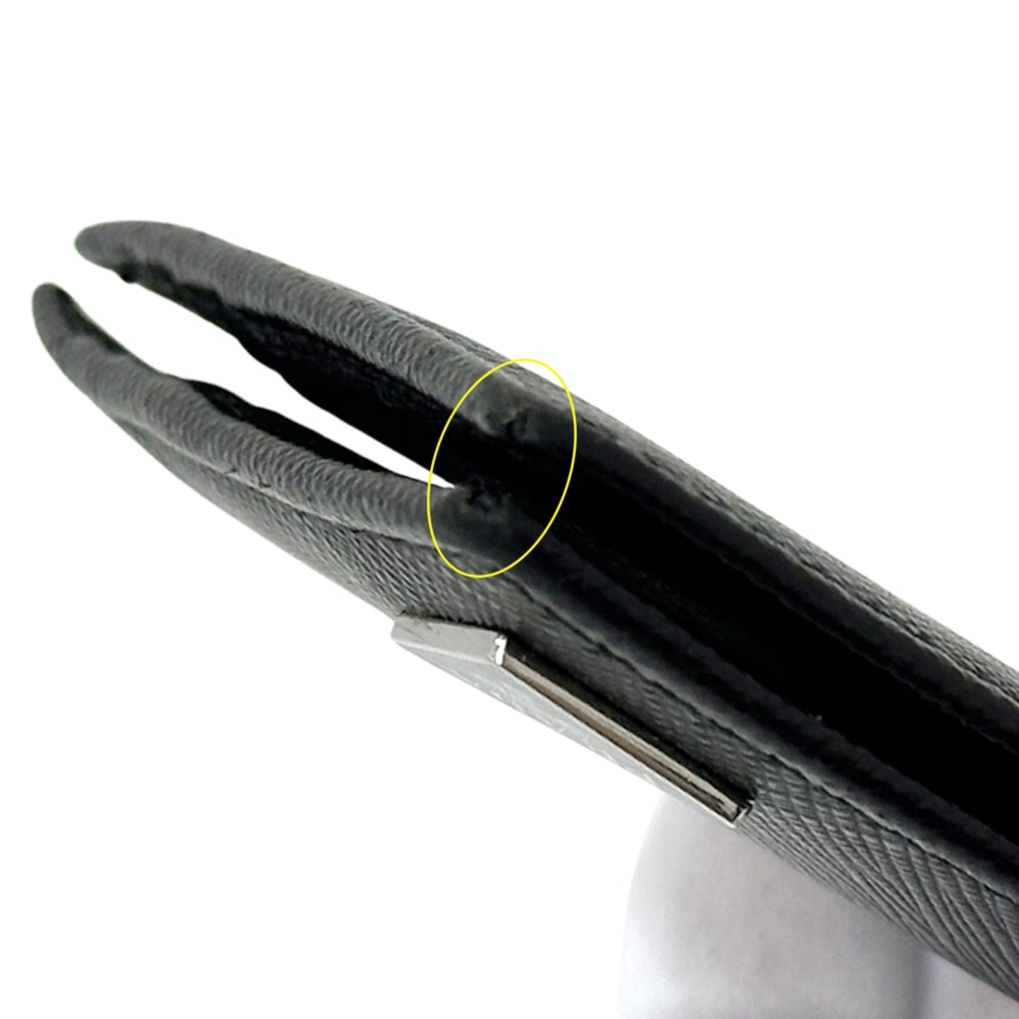 Prada Men's Saffiano NERO Money Clip 2MN077 Bifold Wallet with Triangle Logo