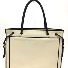 Fendi 8BH379 bag large Tote Bag Gresso Natural Beige & Black Beige x Black — Like New