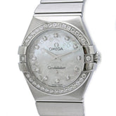 OMEGA Constellation Brushed Diamond Bezel 12P 123.15.27.60.55.005 Women's Watch Stainless Steel 40517 — Very Good