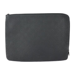 LOUIS VUITTON Etuit Voyage Second Bag M59479 Taurillon Leather Black Clutch Pouch Monogram L-shaped Zipper Vuitton — Like New