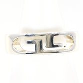 Gucci Double G Logo Silver Ring, Total Weight 6.2g, Like New Condition — Like New