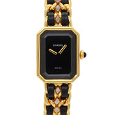 Chanel Premiere Large Size H0001 Women's Watch Black Gold Quartz — Very Good