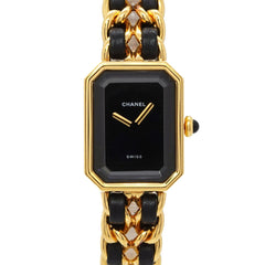 Chanel Premiere Large Size H0001 Women's Watch Black Gold Quartz — Very Good