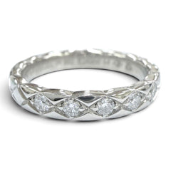 CHANEL J11387 PT950 Diamond Coco Crush 5P Ring with Certificate (June 2021) - Platinum, Size 44, Weight 3.5g Women's — Like New