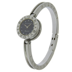 BVLGARI Bzero1 Watch, BZ22SS, Stainless Steel, Quartz Movement, Analog Display, Black Dial, Women's — Good