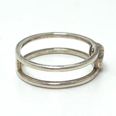 GUCCI Interlocking G Ring, SV925, Women's Silver — Like New