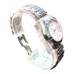 Gucci G-Timeless watch, total weight 57.2g, stainless steel, quartz movement, white dial, 126.5cm — Good