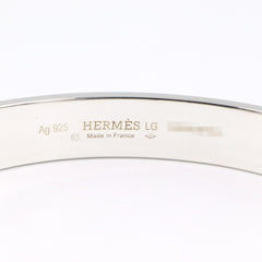 Hermes HERMES Corriendo Cyan Bracelet PM LG Bangle Accessory Silver 925 Women's Tone H115424B 00ST — Like New