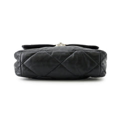 Chanel Chain Shoulder Bag 19 Large Lambskin AS1161 CHANEL Handbag 2-way Black Women's — Like New