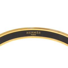 Hermes Email PM Metal Gold Orange Bangle Bracelet 0364HERMES — Like New