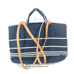 CHANEL A92240 Denim CC Coco Mark Tote Bag Handbag Shoulder Leather Women's Blue L-241003-8 — Like New