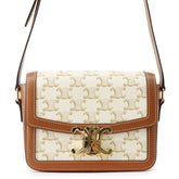 Celine Shoulder Bag Teen Triomphe Canvas Leather 188882 CELINE Handbag — Like New