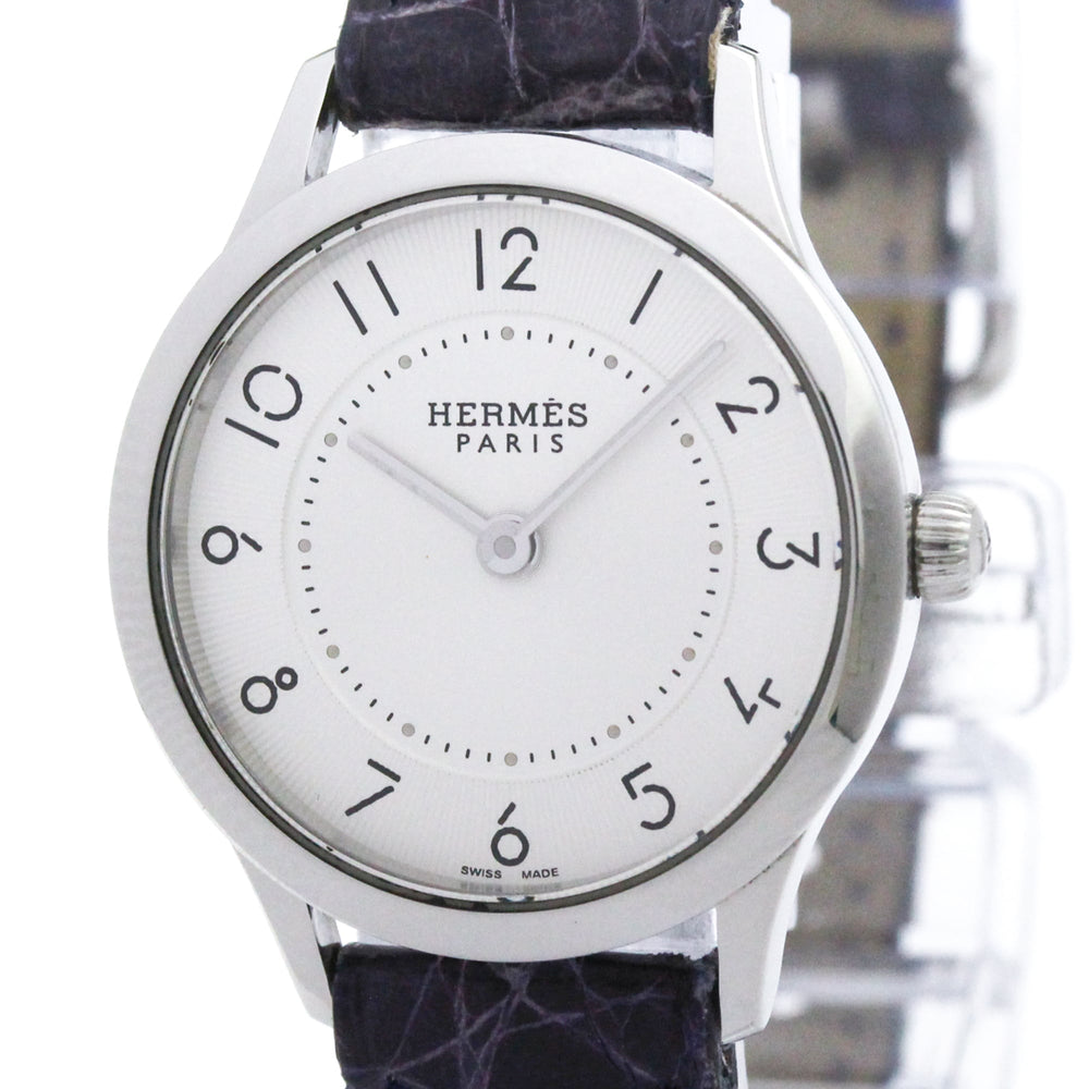 HERMES Slim D'Hermes Steel Quartz Ladies Watch CA2.110 Polished — Very Good