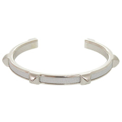 Unused Hermes Athena H500373 Metal Chevre Sham Kila Argent Silver Hardware Bracelet Bangle 0475HERMES — Like New