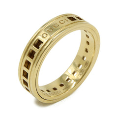 GUCCI Scroll Ring, 18KYG (750YG) Yellow Gold, Size #19 (approximately Japanese size 1) — Like New