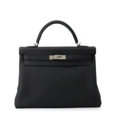 Hermes Kelly 32 Handbag, Black Togo Leather, C Stamp, 2-way Bag, Black, Kelly, Women's, HERMES — Like New