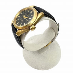 OMEGA Seamaster Aqua Terra 150m K18YG Black Dial Quartz Watch 2677.50.32 Leather Strap for Men and Women — Very Good