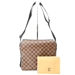 LOUIS VUITTON Naviglio Damier Azur Shoulder Bag, Brown, Men's/Women's, N45255 — Like New