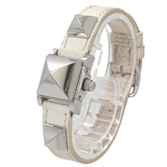 Hermes Medor Mini ME2 110 Women's Watch, Studded, White, Quartz Watch — Very Good