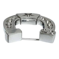 Christian Dior Dior Men's Horseshoe Pin Brooch, Silver Color — Like New