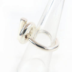 HERMES Echappé MM 925 Ring, 2024 Model, Silver, Size 48, with Case, Made in Italy, Weight 9.6g, Women's — Like New