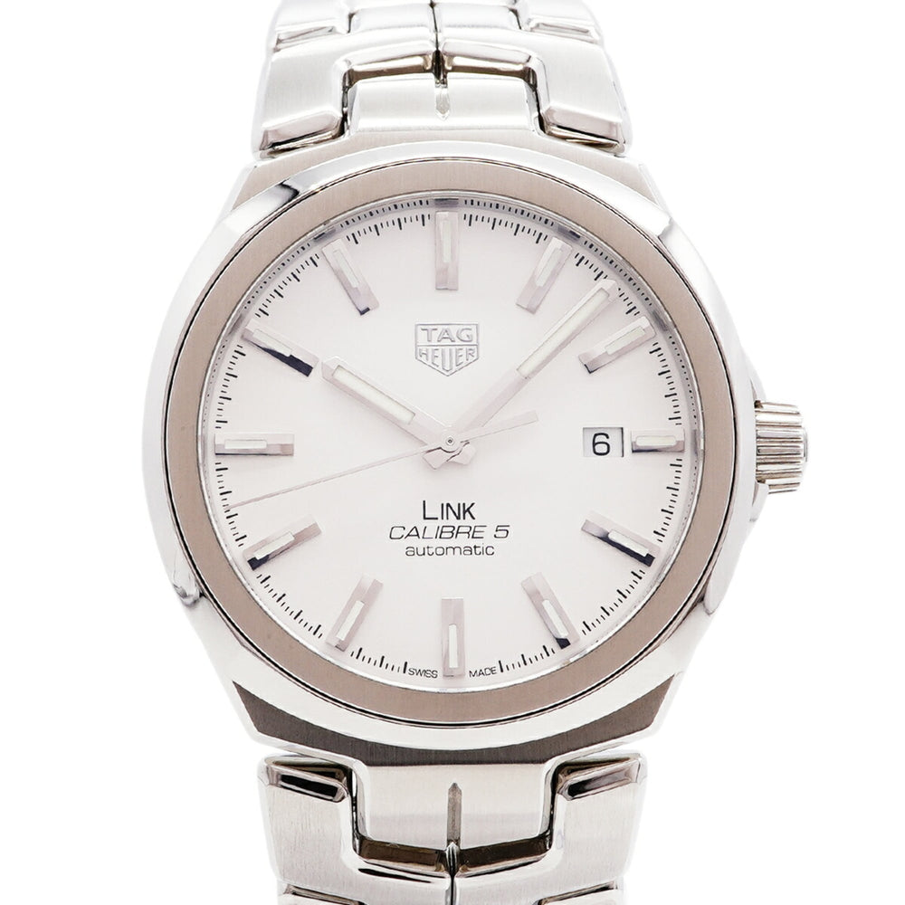 TAG Heuer Link Calibre 5 Date WBC2111 Silver Dial Men's Watch — Very Good