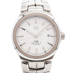 TAG Heuer Link Calibre 5 Date WBC2111 Silver Dial Men's Watch — Very Good