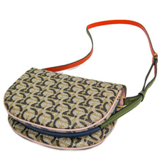 Salvatore Ferragamo Gancini AU-21 H986 Women's Leather,PVC Shoulder Bag Beige — Like New