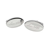 LOUIS VUITTON Logo Cufflinks, Ag925 Silver, Men's — Like New