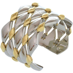 Like new Louis Vuitton Maltage Stud Bracelet R94057 Metal Gold Bangle 0705 LOUIS VUITTON — Like New