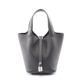 Hermes Picotin Lock PM Handbag, Leather, Taurillon Clemence Women's, Black, 056289CK — New - Store Return