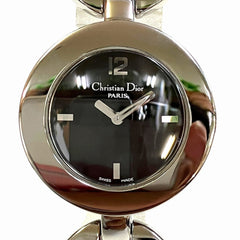 Christian Dior Malice watch, total weight 55.3g, stainless steel, quartz movement, black dial, CD22110 — Good