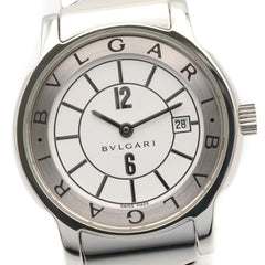 Bulgari BVLGARI Solo Tempo Watch, Stainless Steel, Women's, White (ST29S) — Very Good