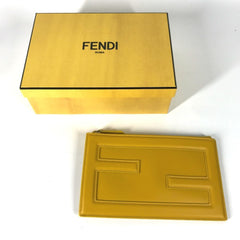 FENDI 7N0114 Pouch Clutch Bag Leather Women's Yellow — New - Store Return