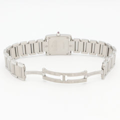 Cartier Tank Française SM Watch, Stainless Steel, Ladies, Pink/Pink Shell, W51028Q3 — Very Good