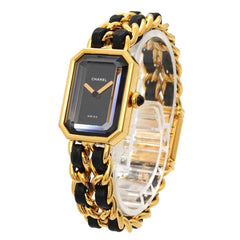 Chanel Premiere H0001 Women's Watch, Size M, Black & Gold, Quartz Movement — Very Good