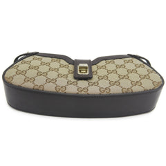 GUCCI Moonside Mini Shoulder Bag in GG Canvas with Sherry Line, Beige, 786015 525040 — Like New