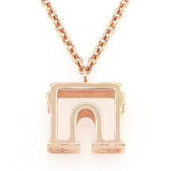 Louis Vuitton Necklace LV & Paris Arc de Triomphe M00524 Rose Gold Metal Pendant LOUIS VUITTON — Like New