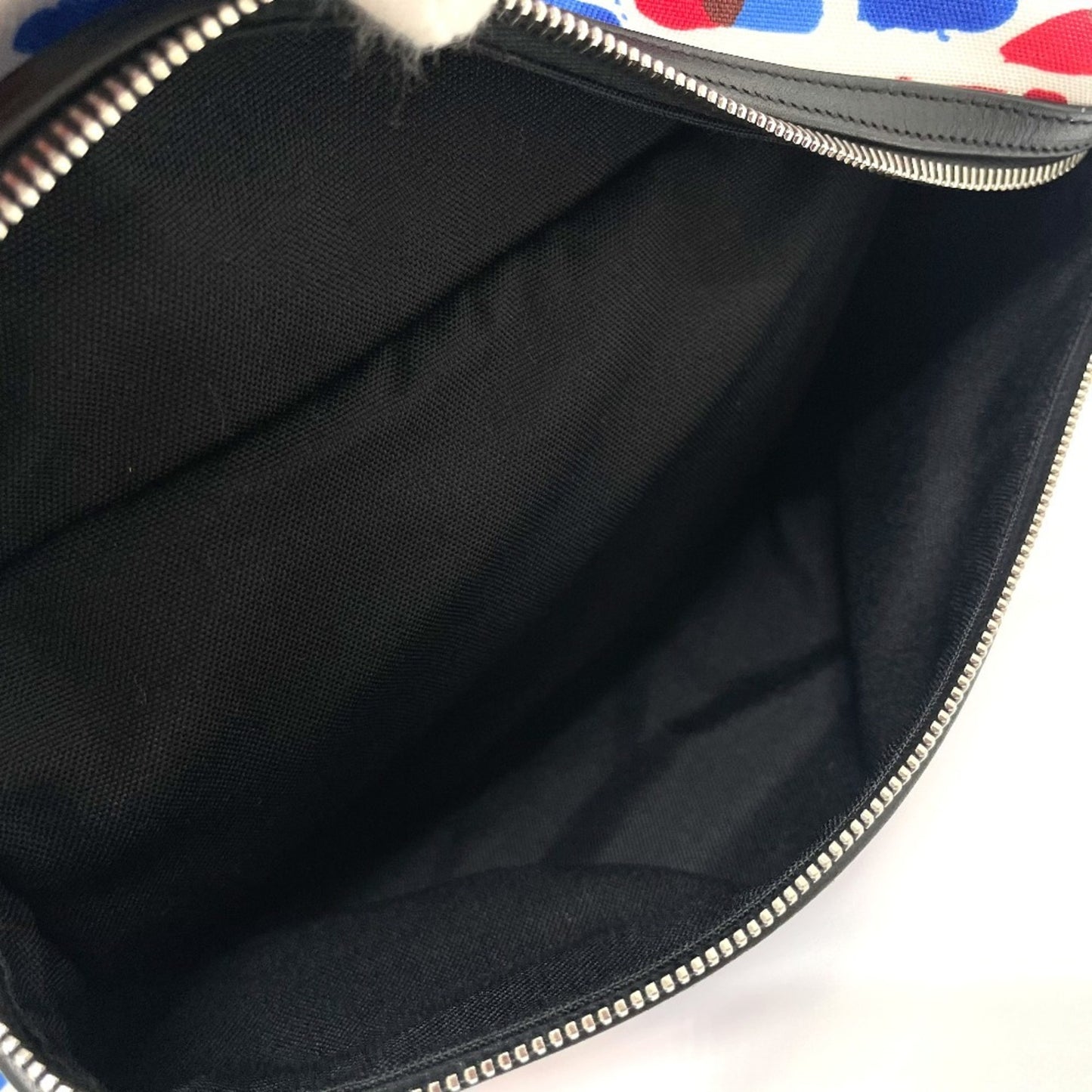 SAINT LAURENT 326865 Multi Allover Pattern Backpack Rucksack/Daypack Leather/Canvas Men's White/Red/Blue