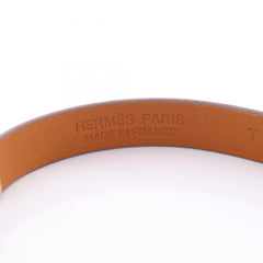 Hermes Rivale Mini Etoupe Bracelet, Stainless Steel, Veau Swift Leather, Women's, Gray/Silver Tone, M2009 — New - Store Return