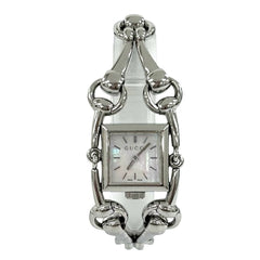 GUCCI Signoria Stainless Steel Quartz Wristwatch, Silver, 34731 — Good